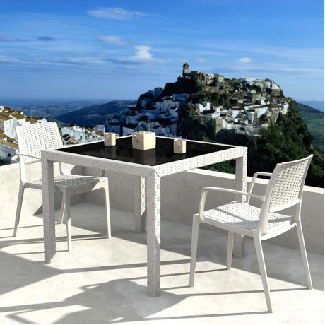 ΜΠΑΛΙ WHITE 94Χ94Χ75εκ.ΤΡΑΠΕΖΙ ΜΕ ΤΖΑΜΙ ΠΟΛ/ΝΙΟΥ - 53.0212