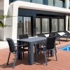 ΒΕΓΚΑΣ RATTAN DARK GREY 100X100/140εκ. ΕΠΕΚΤ.ΤΡΑΠΕΖΙ - 53.0231