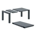 ΒΕΓΚΑΣ RATTAN DARK GREY 100X100/140εκ. ΕΠΕΚΤ.ΤΡΑΠΕΖΙ - 53.0231