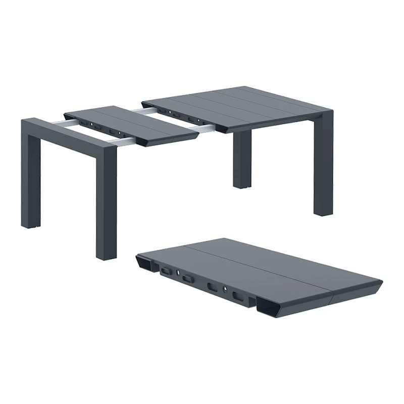 ΒΕΓΚΑΣ RATTAN DARK GREY 100X100/140εκ. ΕΠΕΚΤ.ΤΡΑΠΕΖΙ - 53.0231