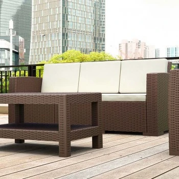 ΜΟΝΑΚΟ BROWN 3ΘΕΣΙΟΣ ΚΑΝΑΠΕΣ ΜΕ ΜΑΞ. ΠΟΛ/ΝΙΟΥ - 53.0815