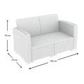 ΜΟΝΑΚΟ WHITE 2ΘΕΣ.ΚΑΝΑΠΕΣ ΜΕ ΜΑΞ. ΠΟΛ/ΝΙΟΥ - 53.0823