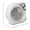 2000W fan heater with two heating stages 23x10x22cm.