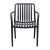 Polypropylene armchair in black color 53,5x58x80cm.