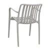 Polypropylene armchair in light grey color 53,5x58x80cm.