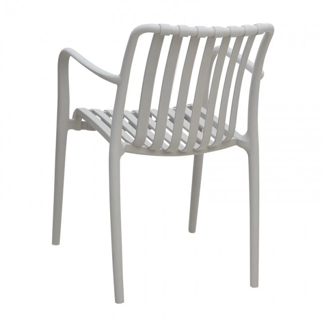 Polypropylene armchair in light grey color 53,5x58x80cm.