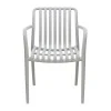 Polypropylene armchair in light grey color 53,5x58x80cm.