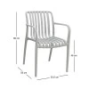 Polypropylene armchair in light grey color 53,5x58x80cm.
