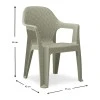 Mandella garden plastic armchair in beige color 60x57x84cm.