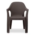 Mandella garden plastic armchair in brown color 60x57x84cm.