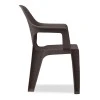 Mandella garden plastic armchair in brown color 60x57x84cm.