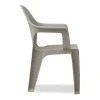 Mandella garden plastic armchair in grey color 60x57x84cm.