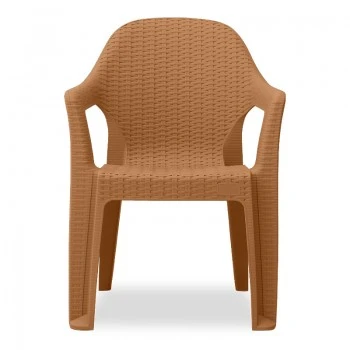 Mandella garden plastic armchair in tile color 60x57x84cm.