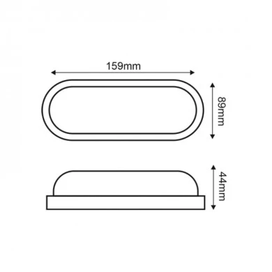 LED ceiling light IP65 10W 950lm color white 15.9x4.4x8.9cm.