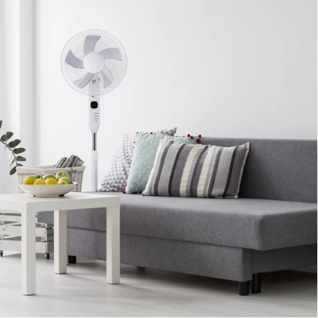 Ανεμιστήρας με ορθοστάτη FANSFPW10R (18") 45εκ. με τηλεχειριστήριο 55W χρώμα λευκό
