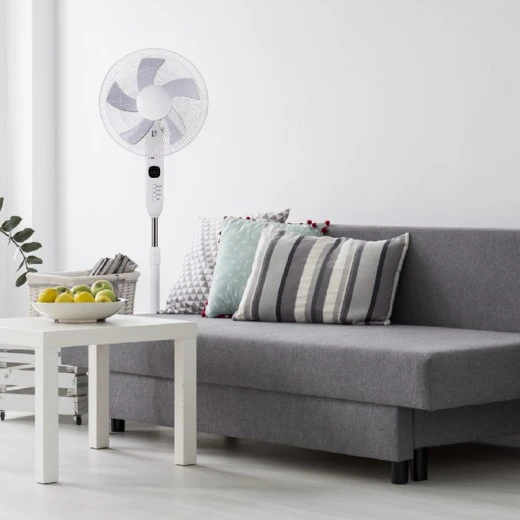 Ανεμιστήρας με ορθοστάτη FANSFPW10R (18") 45εκ. με τηλεχειριστήριο 55W χρώμα λευκό