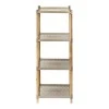 Floor shelf wooden - plastic color natural - beige 45x38x112cm.