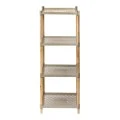 Floor shelf wooden - plastic color natural - beige 45x38x112cm.