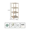 Floor shelf wooden - plastic color natural - beige 45x38x112cm.