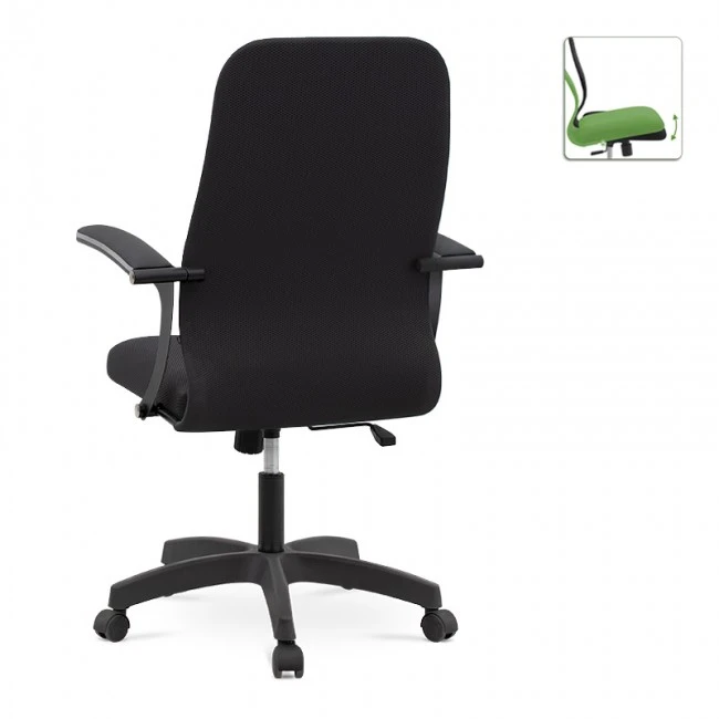 Melani Megapap office chair with double Mesh fabric in black color 66,5x70x102/112cm.