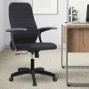 Melani Megapap office chair with double Mesh fabric in black color 66,5x70x102/112cm.
