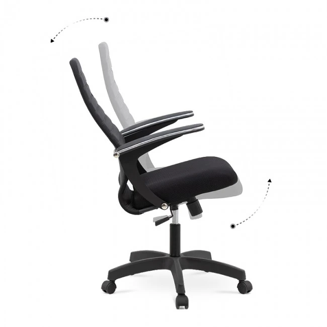 Melani Megapap office chair with double Mesh fabric in black color 66,5x70x102/112cm.