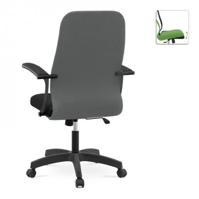 Melani Megapap office chair with double Mesh fabric in grey - black color 66,5x70x102/112cm.