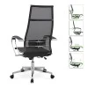 Berta Megapap ergonomic office chair with Mesh fabric in black 66,5x70x113,3/131cm.