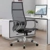 Berta Megapap ergonomic office chair with Mesh fabric in black 66,5x70x113,3/131cm.