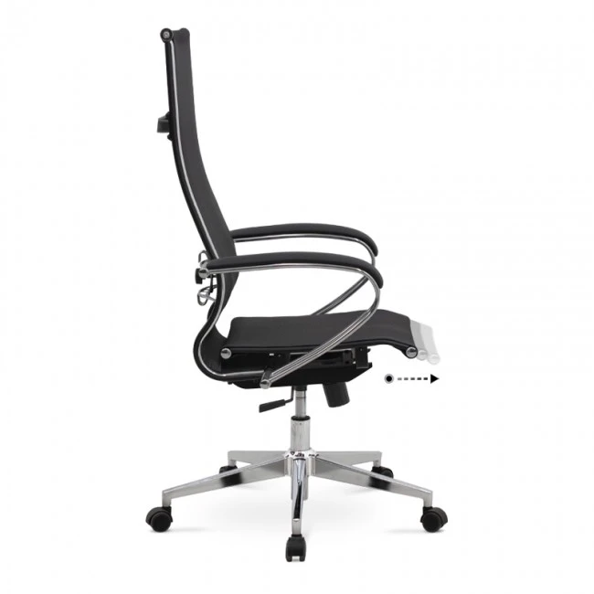 Berta Megapap ergonomic office chair with Mesh fabric in black 66,5x70x113,3/131cm.