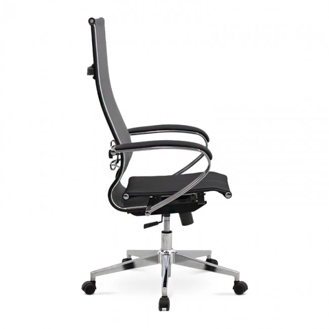 Berta Megapap ergonomic office chair with Mesh fabric in grey - black 66,5x70x113,3/131cm.
