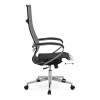 Berta Megapap ergonomic office chair with Mesh fabric in grey - black 66,5x70x113,3/131cm.
