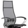 Berta Megapap ergonomic office chair with Mesh fabric in grey - black 66,5x70x113,3/131cm.