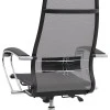 Berta Megapap ergonomic office chair with Mesh fabric in grey - black 66,5x70x113,3/131cm.