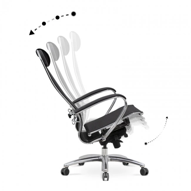 Samurai-2 Megapap ergonomic office chair with Mesh fabric in black 70x70x124/134cm.