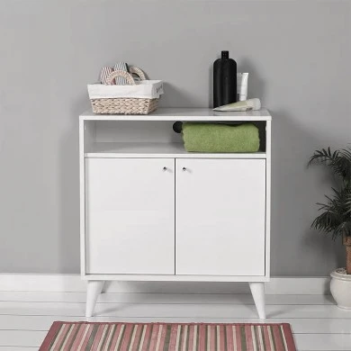 London Megapap TV furniture - double-leaf cupboard - shoe rack of 6 pairs in white 73x42x79cm.