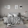 Base Megapap bedside table in white - sonoma 45x40x52cm.