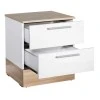 Base Megapap bedside table in white - sonoma 45x40x52cm.