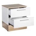 Base Megapap bedside table in white - sonoma 45x40x52cm.