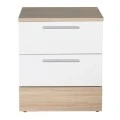 Base Megapap bedside table in white - sonoma 45x40x52cm.