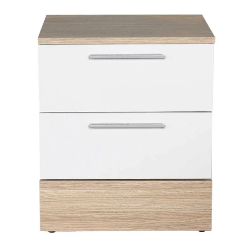Base Megapap bedside table in white - sonoma 45x40x52cm.