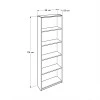 Max Megapap bookcase in yellow color 58x23x170cm.