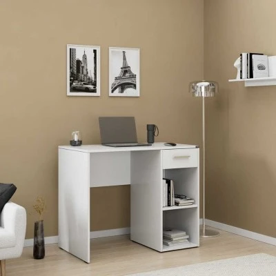 Γραφείο εργασίας Concept Pc Megapap χρώμα λευκό 90x52x75εκ.