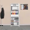 Diamond Megapap double-leaf wardrobe in white color 60x38x187cm.