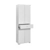 Diamond Megapap double-leaf wardrobe in white color 60x38x187cm.