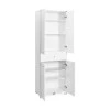 Diamond Megapap double-leaf wardrobe in white color 60x38x187cm.