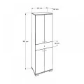 Diamond Megapap double-leaf wardrobe in white color 60x38x187cm.