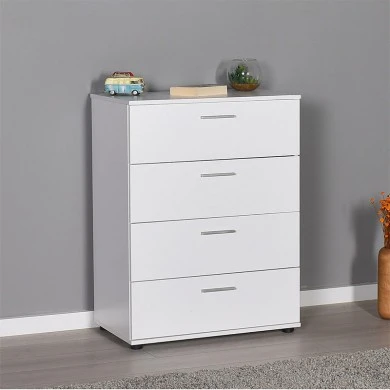 Trendline Megapap chest of drawers in white color 73x44x96cm.