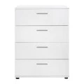 Trendline Megapap chest of drawers in white color 73x44x96cm.