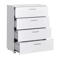 Trendline Megapap chest of drawers in white color 73x44x96cm.